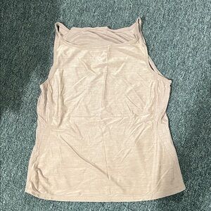 Lululemon nude beige buff workout tank top sheen Sleeveless Top YOGA DANCE 6
